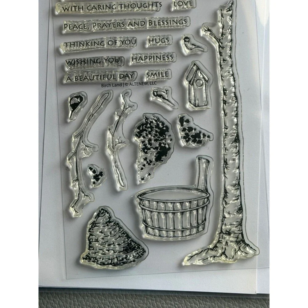 Altenew Birch Land Clear Stamp Set For Cardmaking & Scrapbooking
